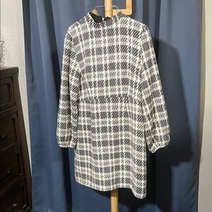 Ivy City Co. Plaid Long Sleeve Dress XL